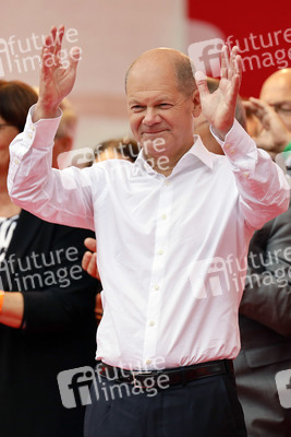 SPD-Wahlkampfveranstaltung mit Olaf Scholz in Köln