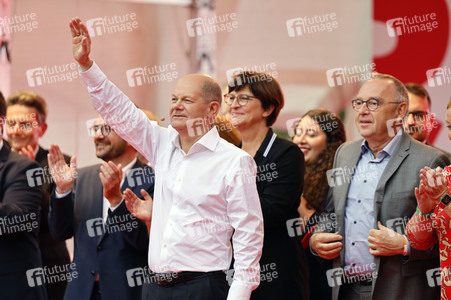 SPD-Wahlkampfveranstaltung mit Olaf Scholz in Köln