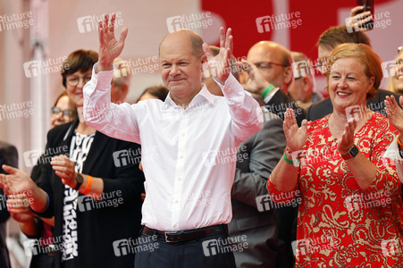 SPD-Wahlkampfveranstaltung mit Olaf Scholz in Köln