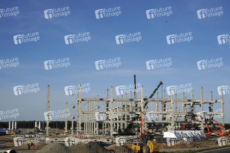 Baustelle der Tesla Gigafactory 4 in Grünheide