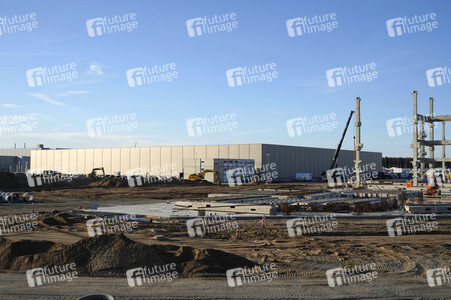 Baustelle der Tesla Gigafactory 4 in Grünheide