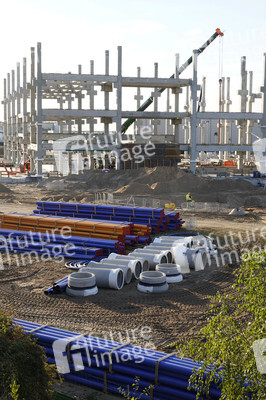 Baustelle der Tesla Gigafactory 4 in Grünheide