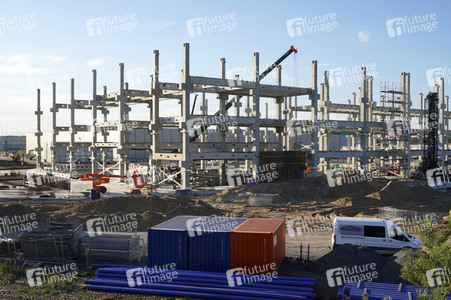 Baustelle der Tesla Gigafactory 4 in Grünheide