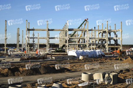 Baustelle der Tesla Gigafactory 4 in Grünheide