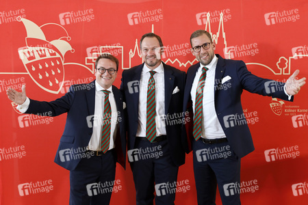 Pressekonferenz zur Vorstellung des designierten Dreigestirn 2022 in Köln