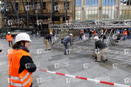Abbau des Gerüsts am Kölner Dom