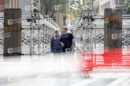 Abbau des Gerüsts am Kölner Dom