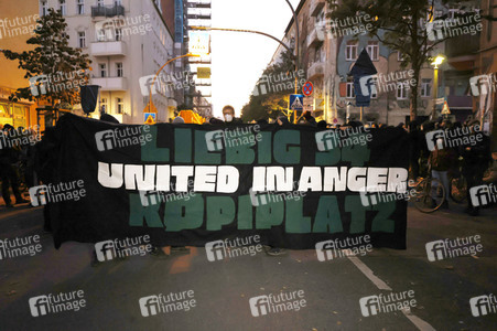 Demonstration gegen Räumung vom Wagencamp 'Köpi' in Berlin