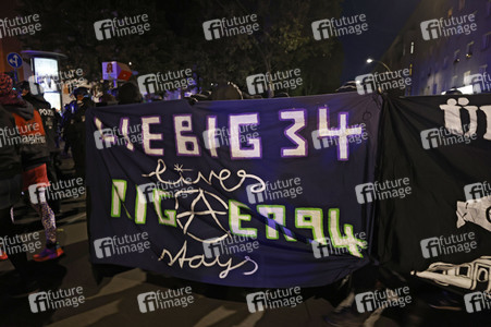 Demonstration gegen Räumung vom Wagencamp 'Köpi' in Berlin