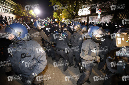 Demonstration gegen Räumung vom Wagencamp 'Köpi' in Berlin