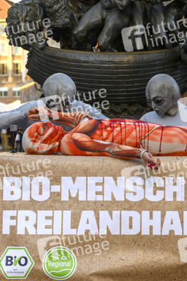 PETA-Demo gegen Speziesismus in Nürnberg