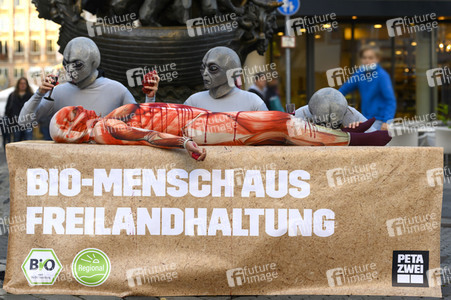 PETA-Demo gegen Speziesismus in Nürnberg