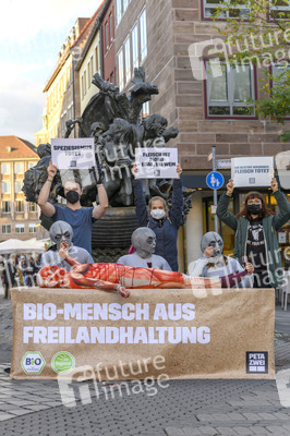PETA-Demo gegen Speziesismus in Nürnberg