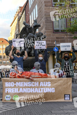 PETA-Demo gegen Speziesismus in Nürnberg