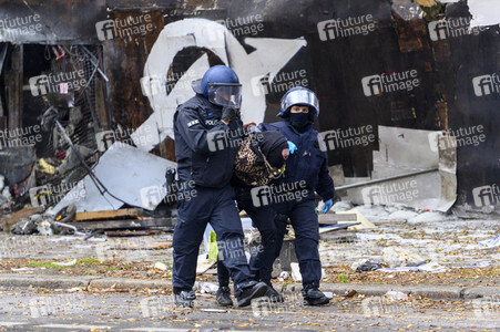 Räumung des Wagencamps 'Köpi' in Berlin