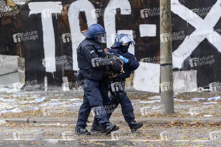 Räumung des Wagencamps 'Köpi' in Berlin