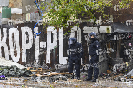Räumung des Wagencamps 'Köpi' in Berlin