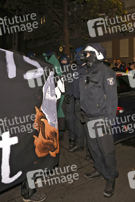 Demonstration gegen die Räumung des Wagencamps 'Köpi' in Berlin