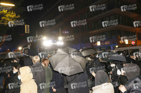 Demonstration gegen die Räumung des Wagencamps 'Köpi' in Berlin