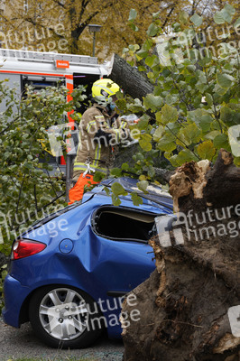 Sturmschäden durch Sturmtief Ignatz in Berlin
