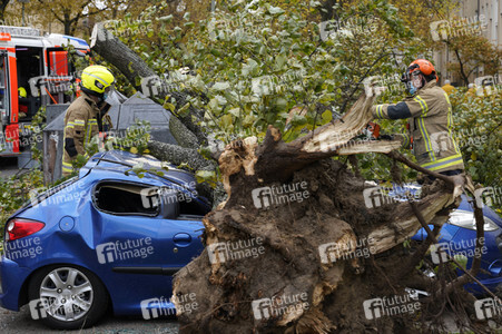 Sturmschäden durch Sturmtief Ignatz in Berlin