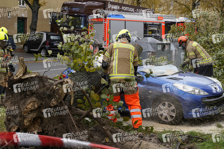 Sturmschäden durch Sturmtief Ignatz in Berlin