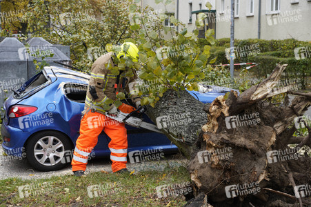 Sturmschäden durch Sturmtief Ignatz in Berlin