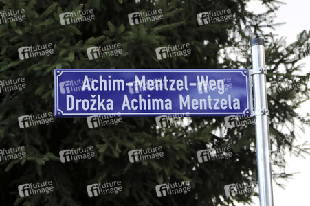 Einweihung des Achim-Mentzel-Weg in Cottbus