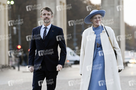 Fototermin mit Königin Margrethe II. von Dänemark und Kronprinz Frederik von Dänemark in Berlin