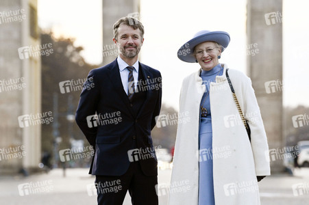 Fototermin mit Königin Margrethe II. von Dänemark und Kronprinz Frederik von Dänemark in Berlin