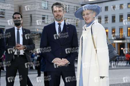 Fototermin mit Königin Margrethe II. von Dänemark und Kronprinz Frederik von Dänemark in Berlin