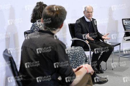 Treffen von Olaf Scholz mit Klimaaktivisten in Berlin