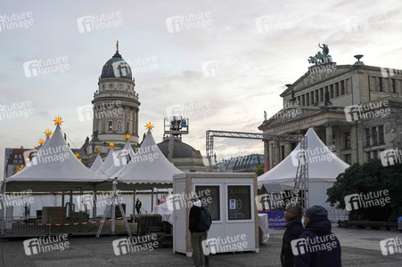 Aufbau der Weihnachtsmärkte in Berlin