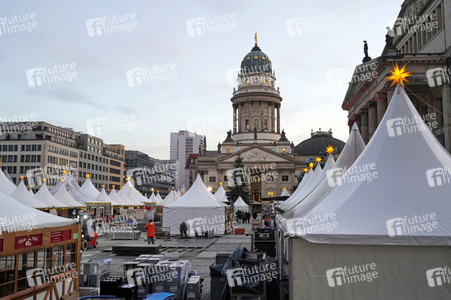 Aufbau der Weihnachtsmärkte in Berlin