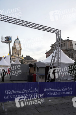 Aufbau der Weihnachtsmärkte in Berlin