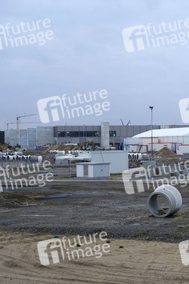 Baustelle der Tesla Gigafactory 4 in Grünheide