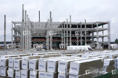 Baustelle der Tesla Gigafactory 4 in Grünheide