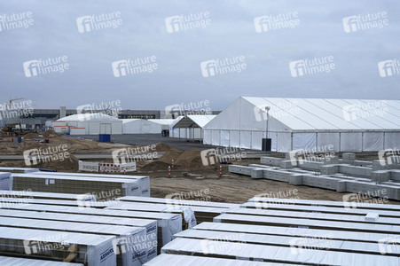 Baustelle der Tesla Gigafactory 4 in Grünheide