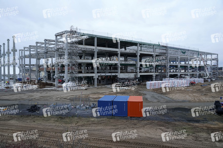 Baustelle der Tesla Gigafactory 4 in Grünheide