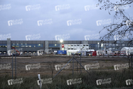 Baustelle der Tesla Gigafactory 4 in Grünheide
