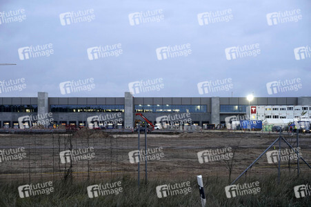 Baustelle der Tesla Gigafactory 4 in Grünheide