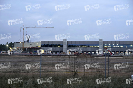 Baustelle der Tesla Gigafactory 4 in Grünheide