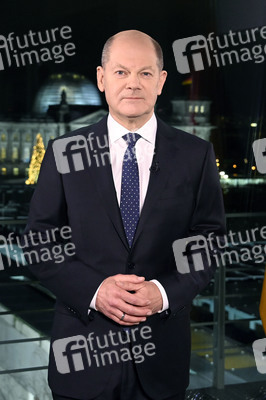 Neujahrsansprache des Bundeskanzlers Olaf Scholz in Berlin