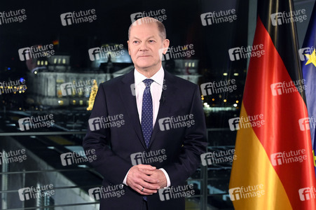 Neujahrsansprache des Bundeskanzlers Olaf Scholz in Berlin
