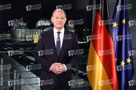 Neujahrsansprache des Bundeskanzlers Olaf Scholz in Berlin