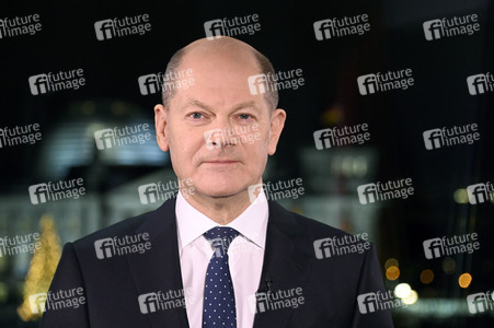 Neujahrsansprache des Bundeskanzlers Olaf Scholz in Berlin