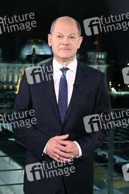Neujahrsansprache des Bundeskanzlers Olaf Scholz in Berlin