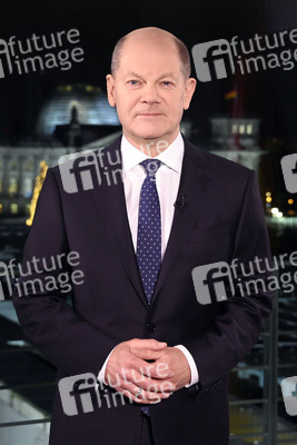 Neujahrsansprache des Bundeskanzlers Olaf Scholz in Berlin