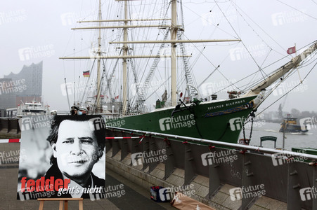 Einweihung der Jan-Fedder-Promenade in Hamburg