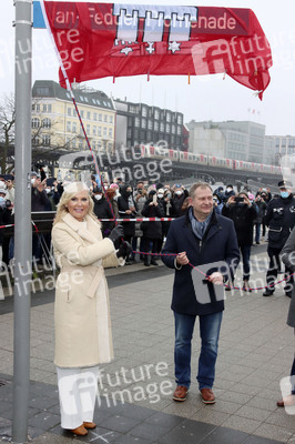 Einweihung der Jan-Fedder-Promenade in Hamburg